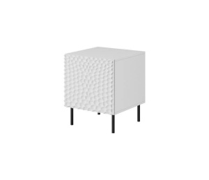 NOPTIERA, CAMA-HOLE-SZAFKI-NOCNE-BI/BI, ALB MAT, DIN PLACI LAMINATE SI MDF, DESIGN MODERN - Img 4