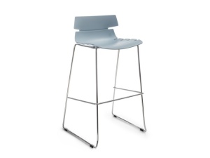 OFERTA DE SPERIAT!!! SCAUN BAR TORRETTA ALBASTRU DIN METAL SI PP DESIGN MODERN