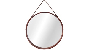 OGLINDA BAIE REA LOFT, 50CM, MARO INCHIS, DIN STICLA SI LEMN, CALITATE SUPERIOARA