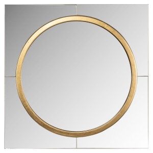 OGLINDA BRIANA GOLD, MI-0098, CONFECTIONATA DIN METAL, STICLA SI MDF, STIL MODERN