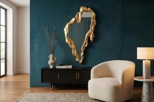 OGLINDA DEOSEBITA, FLUIDUM 150CM, AURIE, POLIURETAN, MDF SI OGLINDA, ARTIM GROUP SELECTION