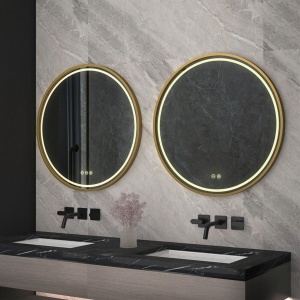 Oglindă LED 60cm MMJ BRUSH GOLD - Img 3