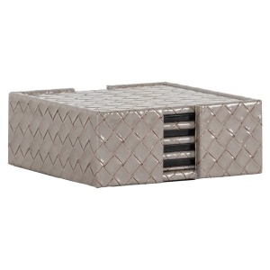 ORGANIZATOR VIVI GREY CO-0007, CONFECTIONAT DIN STICLA SECURIZATA, PIELE INTOARSA SI MDF, RICHMOND INTERIORS