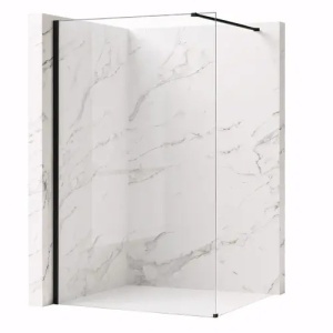 PARAVAN DE DUS FLEXI 110, TRANSPARENT/NEGRU, CALITATE SUPERIOARA