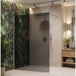 PARAVAN DE DUS FLEXI 130, GRI/CROM, CALITATE SUPERIOARA