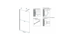 PARAVAN DE DUS REA AERO N, 80CM, CROM, DIN STICLA, CALITATE SUPERIOARA - Img 8