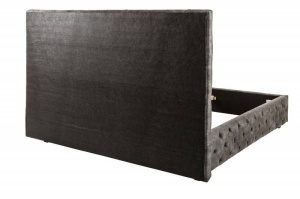 PAT DEOSEBIT, PARIS 180X200, DIN LEMN MASIV SI CATIFEA DE CULOARE OLIVE GRI, STIL CHESTERFIELD - Img 5