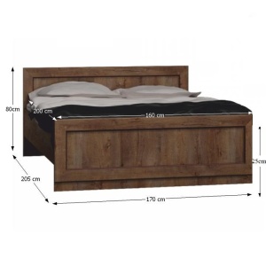 PAT DUBLU CU SOMIERA 160X200 TEDY Typ T20 STIL MODERN TK - Img 3
