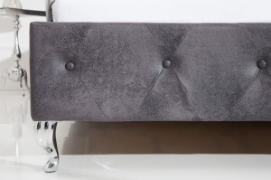 PAT DUBLU EXTRAVAGANCIA 180x200CM, COD 38484, GRI ANTIC, DESIGN MODERN - Img 5