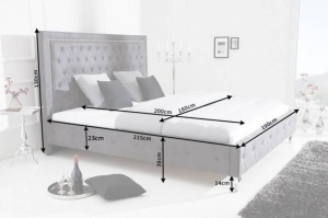 PAT DUBLU EXTRAVAGANCIA 180x200CM, COD 38484, GRI ANTIC, DESIGN MODERN - Img 7