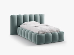 PAT SINGLE LUPINE, VERDE MENTA, CU TAPITERIE DIN CATIFEA PARIS, MICADONI