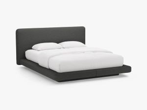 PAT TAPITAT LINEA, 160X200, GRI ANTRACIT, CU TAPITRIE DIN TEXTIL STRUCTURAT MOLYBDEN, MICADONI