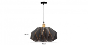 PENDUL BLACK APP243-1CP, 26x45 cm, NEGRU SI AURIU, DIN METAL, STIL MODERN, TU - Img 5