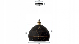 PENDUL BLACK GOLD APP248-1CP, 29x22 cm, NEGRU SI AURIU, DIN METAL, STIL MODERN, TU - Img 5
