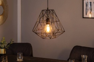 PENDUL CAGE S NEGRU STIL INDUSTRIAL COD: 39317