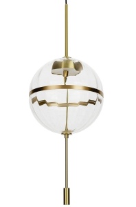 PENDUL CHAPLIN 300, CONFECTIONAT DIN STICLA SI ALAMA, STIL MODERN - Img 3