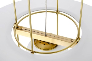 PENDUL CU LED-URI FUENTE, ALAMA/ALB, DIN METAL SI STICLA, STIL MODERN, B2 - Img 3