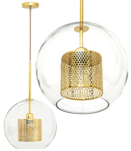 PENDUL GOLD LOFT APP555-1CP, 25 cm, AURIU, DIN OTEL, METAL SI STICLA, STIL MODERN, TU
