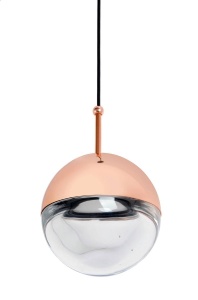 PENDUL HALF, CUPRU/TRANSPARENT, DIN ALUMINIU SI STICLA, STIL MODERN, B2 - Img 3