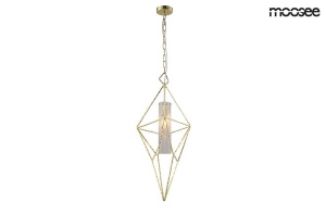 PENDUL HAVANA L, AURIU/TRANSPARENT, DIN METAL SI STICLA, STIL MODERN - Img 2