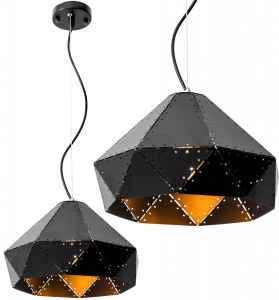 PENDUL INDUTRIAL BLACK APP236-1CP, 29x22 cm, NEGRU SI AURIU, DIN METAL, STIL MODERN, TU