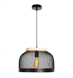 PENDUL LH20126, LOFT STYLE, 38x25/76 cm, NEGRU SI NATURAL, DIN OTEL SI METAL DE INALTA CALITATE, STIL MODERN, TU - Img 3