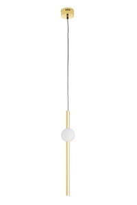 PENDUL LIBRA 60, AURIU/ALB, DIN METAL SI STICLA, STIL MODERN - Img 2
