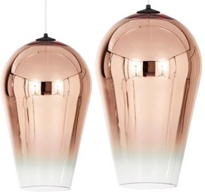 PENDUL ROSE GOLD APP324-1CP, 18x30 cm, ROZ AURIU, DIN STICLA, STIL MODERN, TU