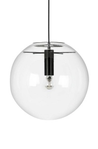 PENDUL SANDRA 35, NEGRU/TRANSPARENT, DIN METAL SI STICLA, STIL MODERN