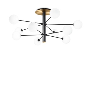 PLAFONIERA COSMOPOLITAN PL10, NEGRU, DIN METAL, STIL MODERN