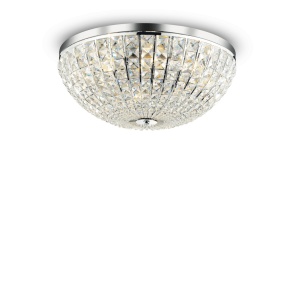 PLAFONIERA CRISTAL CALYPSO PL8, CROM, DESIGN MODERN, IDEAL LUX
