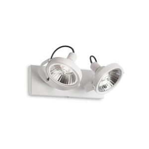 PLAFONIERA GLIM PL2, ALB, DIN METAL, STIL MODERN