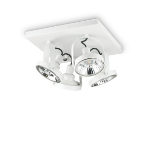 PLAFONIERA GLIM PL4 SQUARE, ALB, DESIGN MODERN, IDEAL LUX