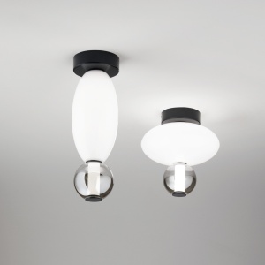 PLAFONIERA LUMIERE-2 PL, ALB, DIN METAL, STIL MODERN - Img 2