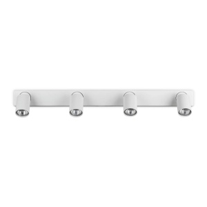 PLAFONIERA RUDY PL4 ROUND, ALB, DIN ALUMINIU, STIL MODERN - Img 2