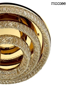 PLAFONIERA SAVOY 3 GOLD, CONFECTIONATA DIN METAL SI STICLA, STIL MODERN - Img 3