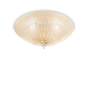 PLAFONIERA SHELL PL4, AMBER, DIN STICLA, STIL MODERN