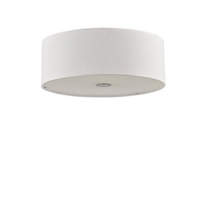 PLAFONIERA WOODY PL4, ALB, DIN METAL, STIL MODERN