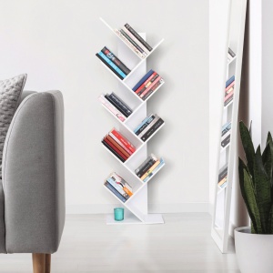 RAFT/BIBLIOTECA BAKI NEW TYP 1, ALB, DIN DTD, STIL MODERN, TK