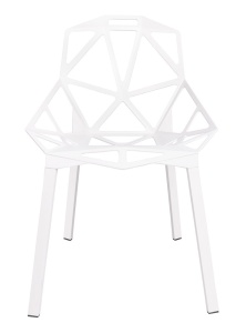SCAUN ALB DIN ALUMINIU SPLIT PREMIUM STIL MODERN B2 - Img 2