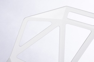SCAUN ALB DIN ALUMINIU SPLIT PREMIUM STIL MODERN B2 - Img 4