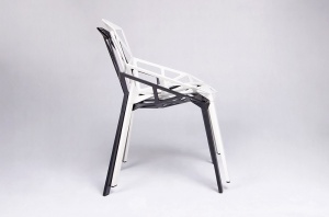 SCAUN ALB DIN ALUMINIU SPLIT PREMIUM STIL MODERN B2 - Img 8