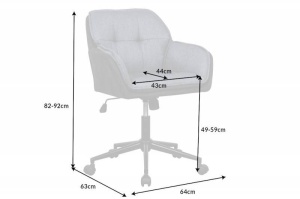 SCAUN BIROU, LOUNGER, COD 40864, DIN METAL SI GRI ANTRACIT, TELESCOPIC - Img 7