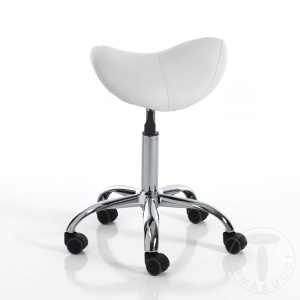 SCAUN CABINET, KAIO WHITE, METAL SI PIELE ECO, COD 4582 - Img 3
