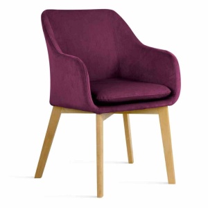 SCAUN CONFORTABIL HUAN, BORDO/FAG, CONFECTIONAT DIN LEMN DE FAG SI TEXTIL