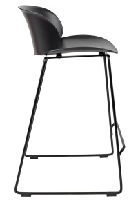 SCAUN DE BAR ALTO 66 NEGRU, DIN METAL, STIL MODERN - Img 2