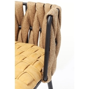 SCAUN DE BAR CHEERIO, GALBEN, CONFECTIONAT DIN PAL, POLIURETAN SI METAL, STIL MODERN - Img 3