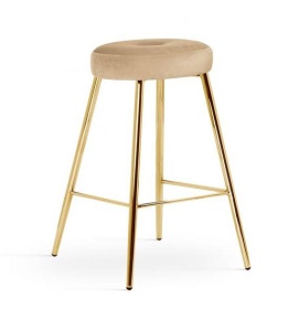 SCAUN DE BAR CONSU 60, BEJ/AURIU, STIL MODERN