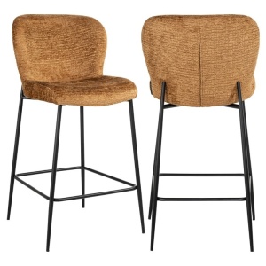 SCAUN DE BAR DARBY COGNAC FUSION 28, S4712, CONFECTIONAT DIN 100% POLIESTER SPUMA SI METAL, RICHMOND INTERIORS