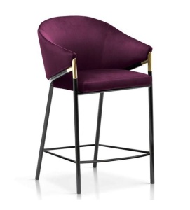 SCAUN DE BAR FANCY 60, BORDO/NEGRU/AURIU, STIL MODERN, ATR